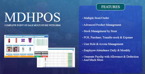 MDHPOS - Complete Point Of Sale Multi Store With HRM